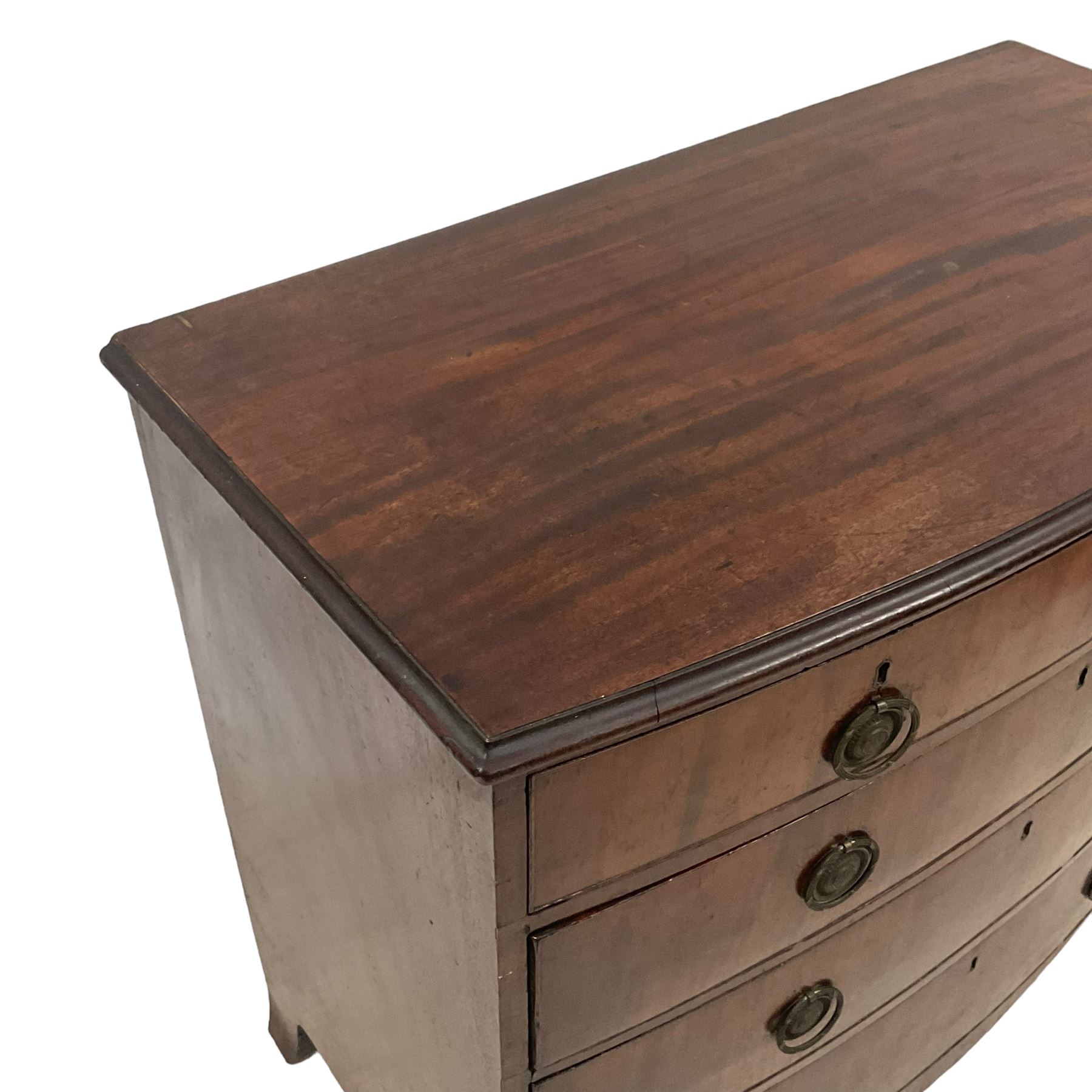 George III mahogany bow-front chest - Image 4 of 6