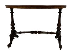 Victorian figured walnut centre table