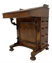 Victorian walnut Davenport