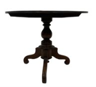 19th century mahogany tilt-top table