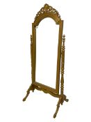 Victorian design gilt painted cheval mirror