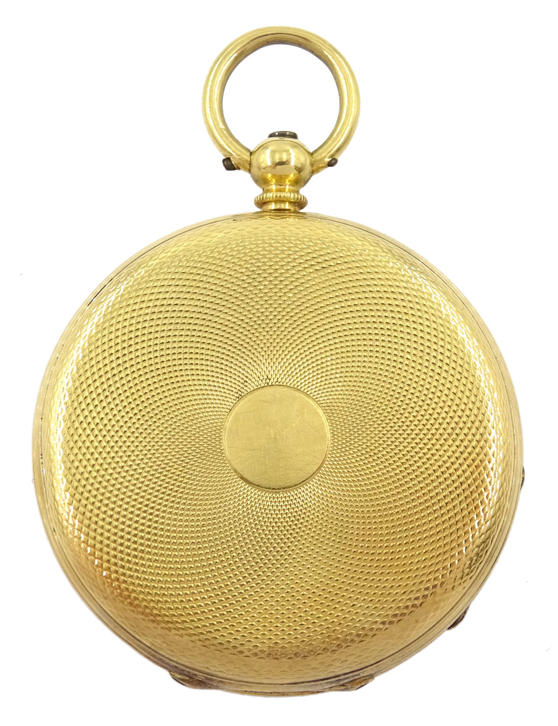 19th century 18ct gold cylinder pocket watch - Image 2 of 3