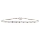 18ct white gold round brilliant cut diamond bracelet