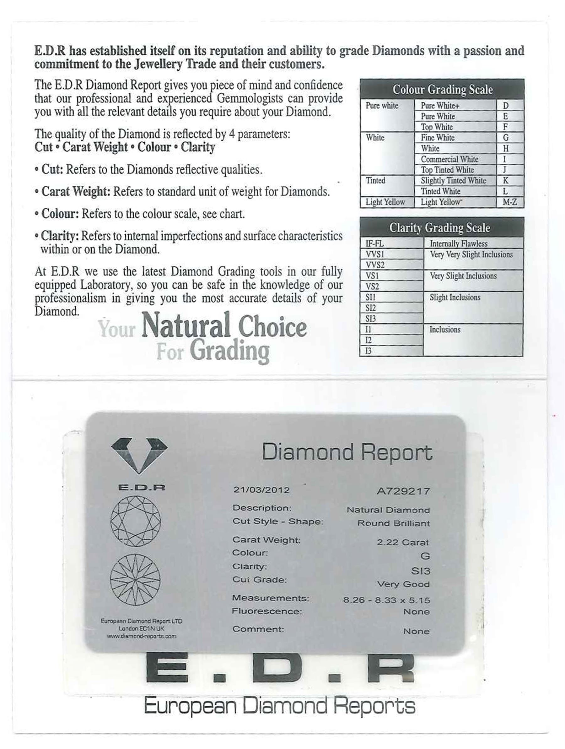 Platinum single stone round brilliant cut diamond ring - Bild 5 aus 5