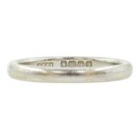 Early 20th century 18ct white gold wedding band