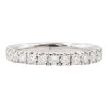 18ct white gold round brilliant cut diamond three quarter eternity ring