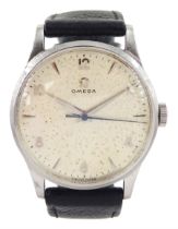 Omega gentleman's stainless steel manual wind wristwatch