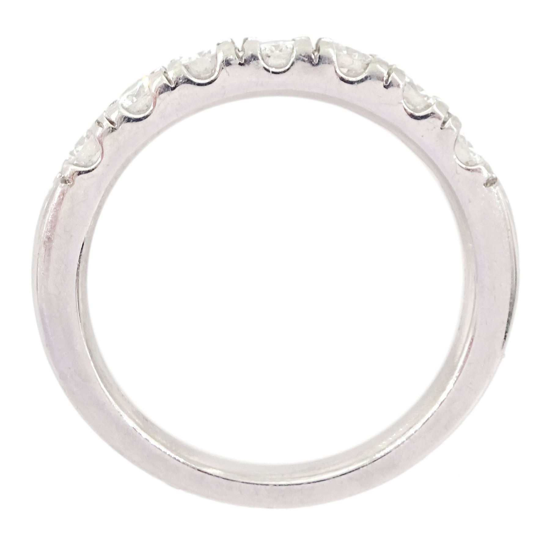 Platinum round brilliant cut diamond half eternity ring - Image 4 of 4