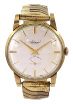 Accurist gentleman's 9ct gold manual wind wristwatch