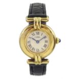 Must de Cartier ladies vermeil quartz wristwatch