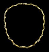 9ct gold fancy link necklace