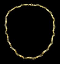 9ct gold fancy link necklace