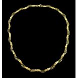 9ct gold fancy link necklace