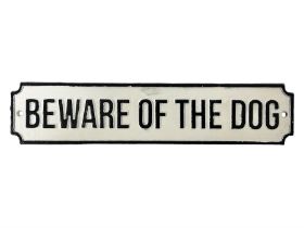 Cast Iron 'Beware of the Dog' sign