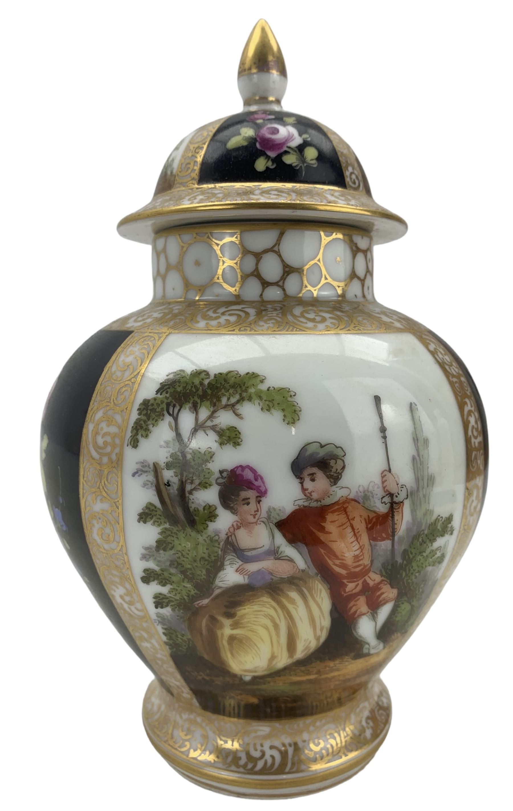 Continental porcelain vase and cover - Image 2 of 5