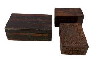 19th century rosewood tea caddy