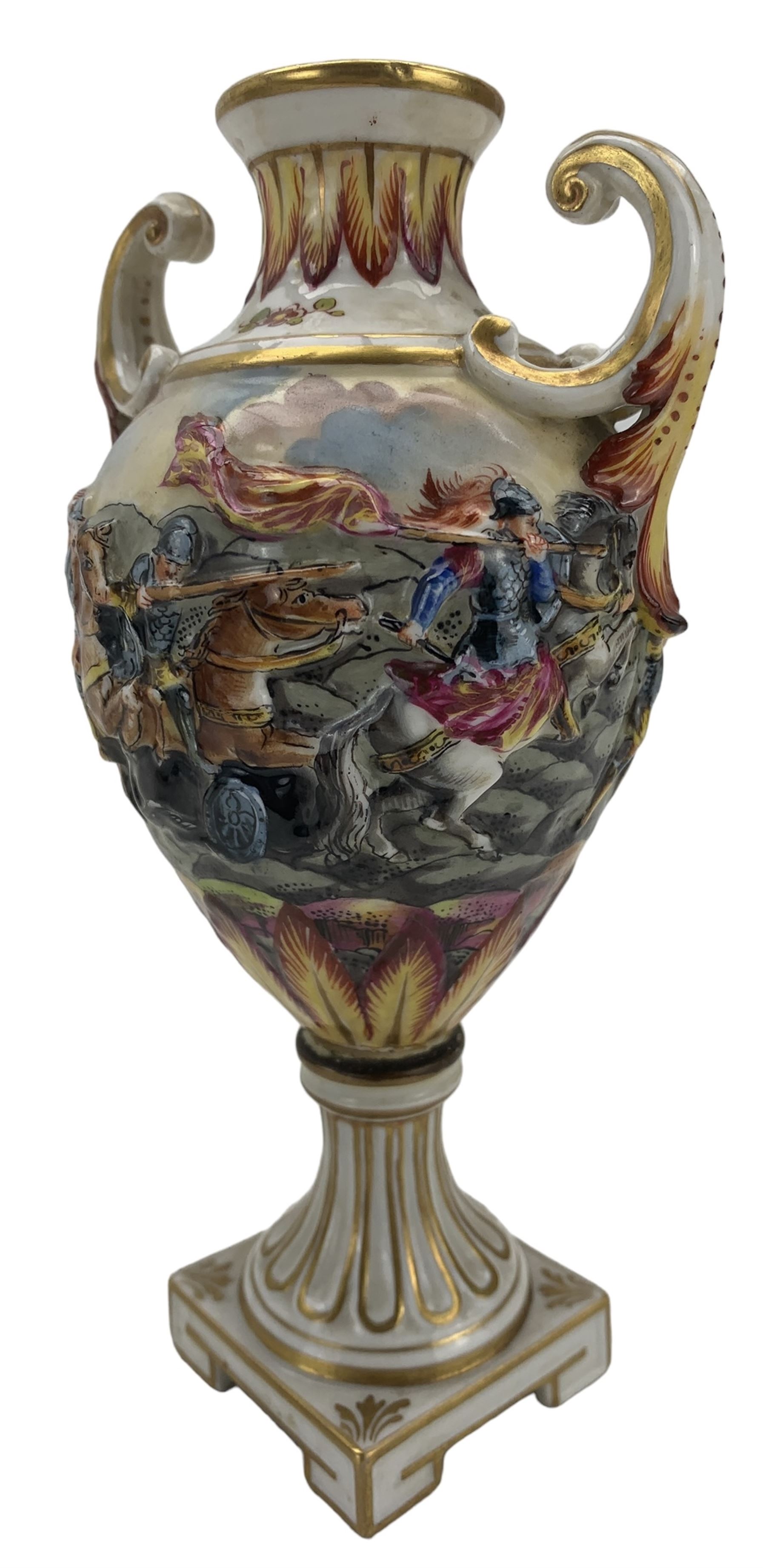 Continental porcelain vase and cover - Image 3 of 5