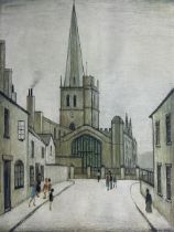 Laurence Stephen Lowry RBA RA (Northern British 1887-1976): 'Burford Church'