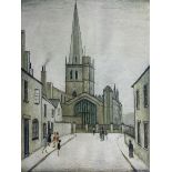 Laurence Stephen Lowry RBA RA (Northern British 1887-1976): 'Burford Church'