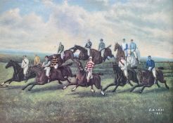 After George Veal (British 19th Century): The Steeplechase