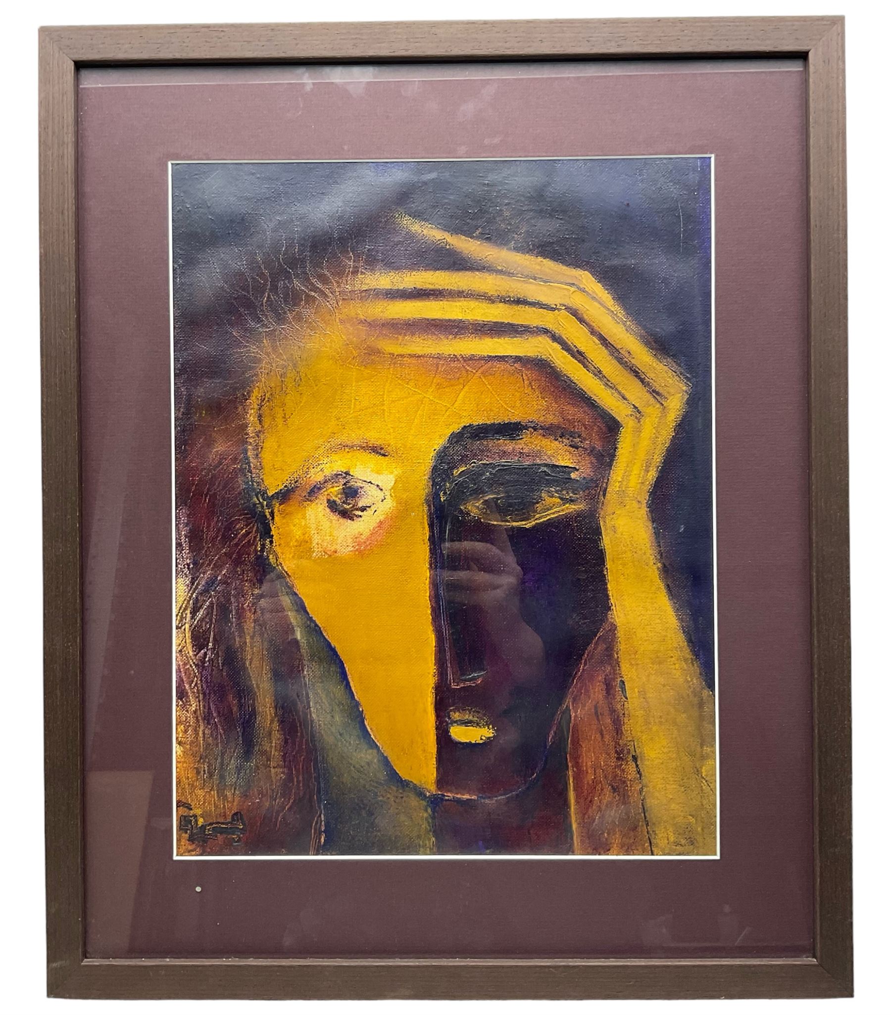 Continental School (Contemporary): Abstract Portrait of Despair - Image 2 of 2