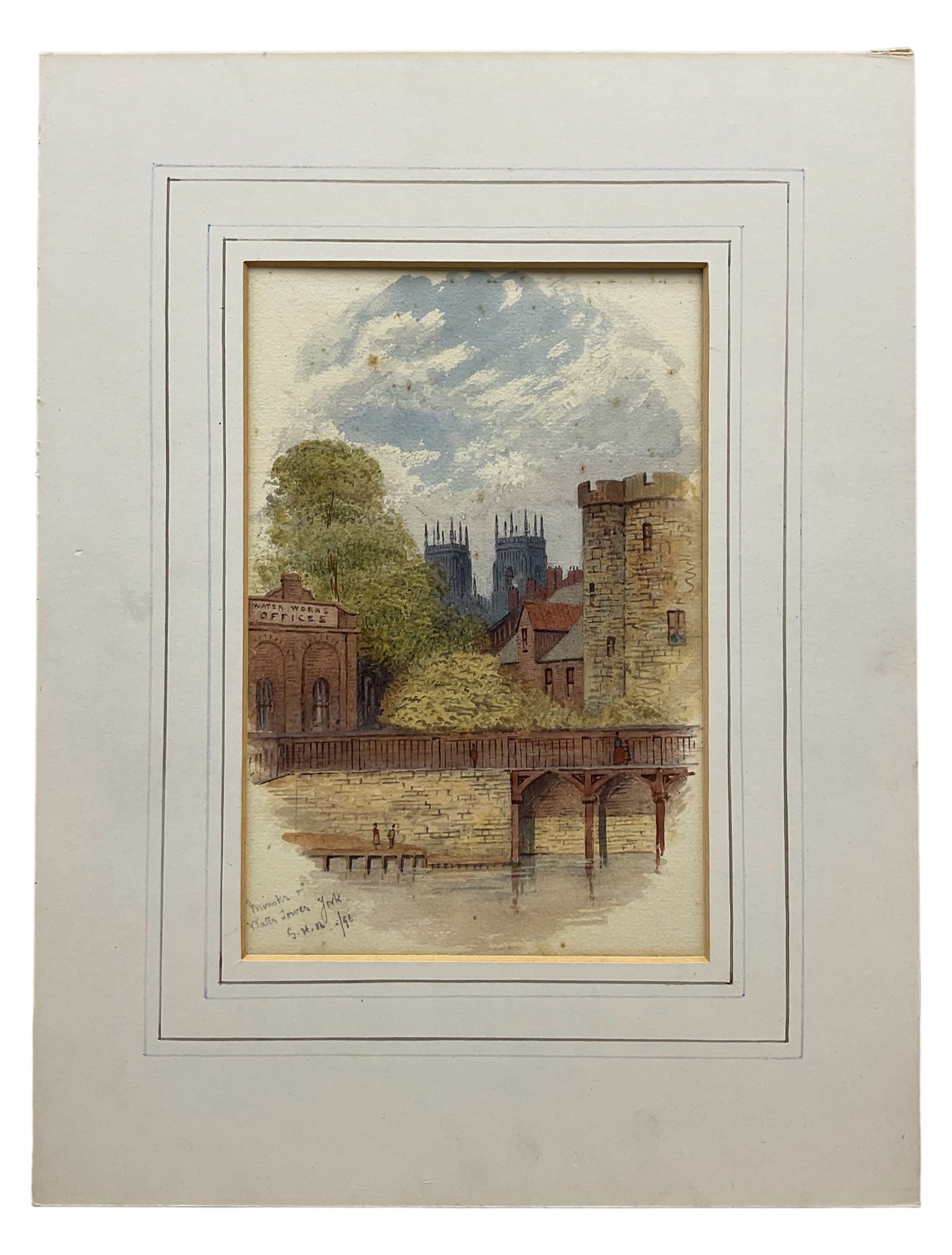 G H Brown (British late 19th century): 'York Minster from the South' - Image 4 of 5