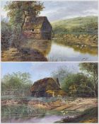 Charles Greville Morris (British 1861-1922): 'The Old Mill' and 'The Duck Pond'