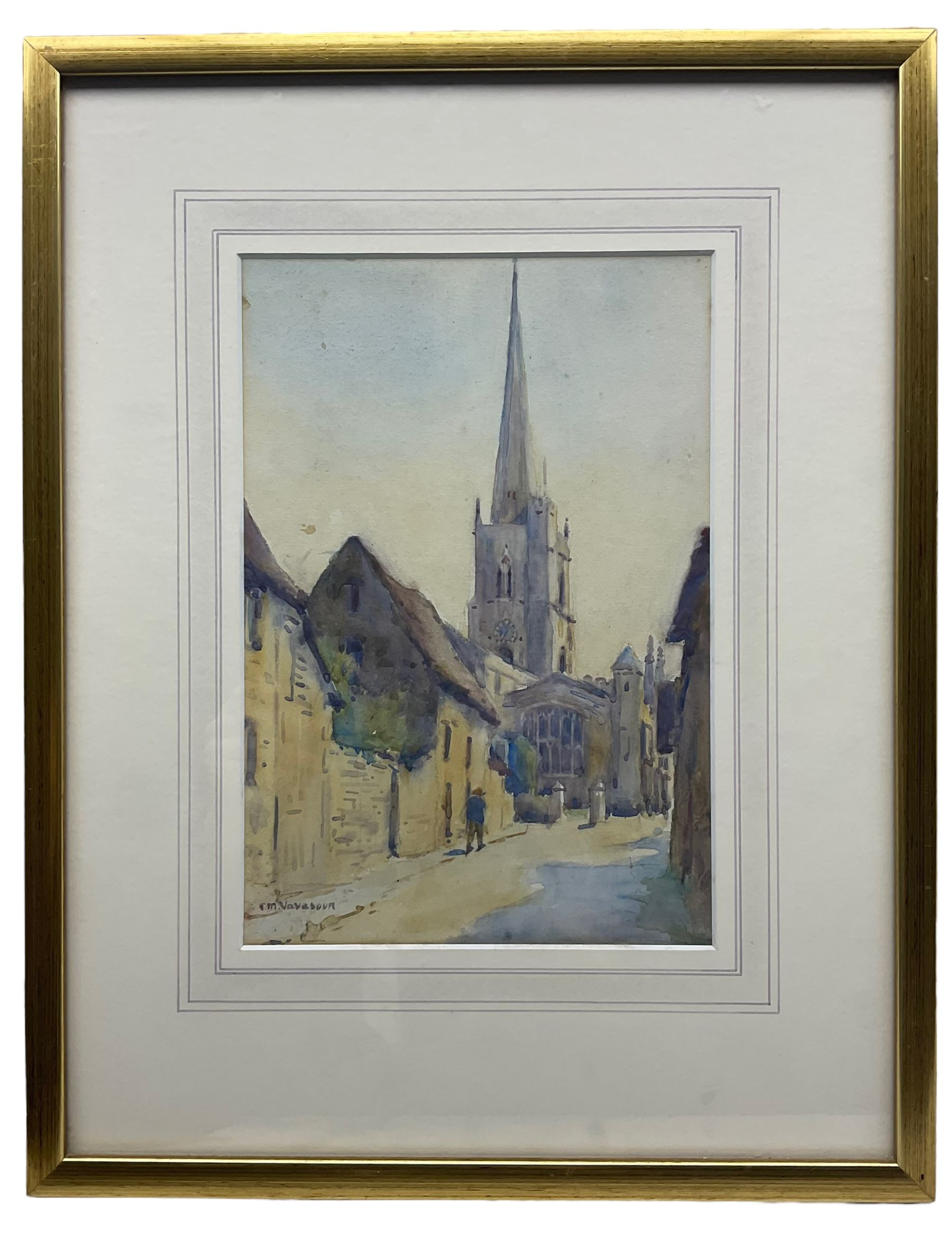 R M Vavasour (British Early 20th century): Church in Oxford - Image 3 of 4