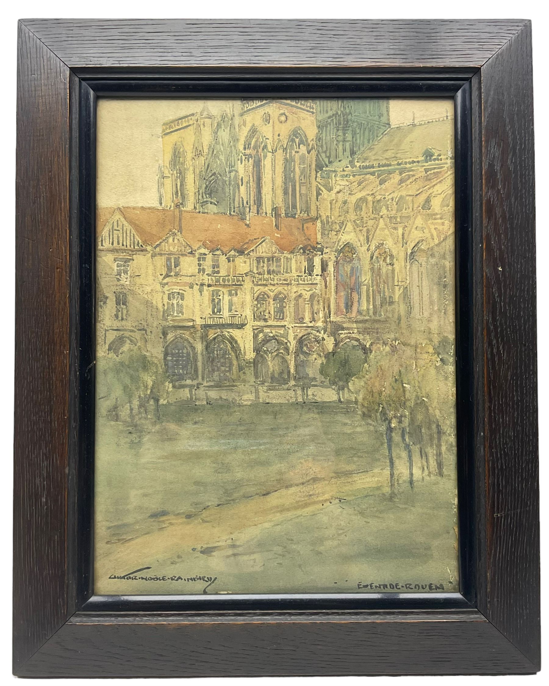 Victor Noble Rainbird (British 1887-1936): 'Rouen' Cathedral and Cathédrale Notre-Dame d'Amiens - Image 3 of 5