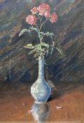 Charles Jeffcock (British 1872-? fl.1905-1934): Still Life of Roses in a Vase