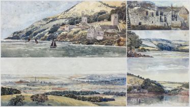 English School (Late 19th Century): Dartmouth Castle and the Devonshire Scenery
