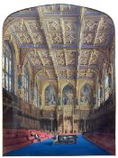 English School (19th century): Interior of the House of Lords