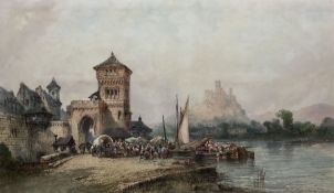 Paul Marny (French/British 1829-1914): 'Les Andelys Chateau Gaillard'