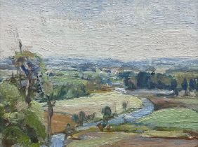 Howard Barron (British 1900-1991): View Across the Hills