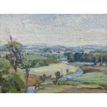 Howard Barron (British 1900-1991): View Across the Hills