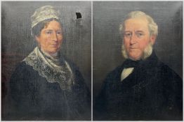 English School (19th century): Victorian Portrait of a Lady and Gentlemen