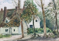 Alexander Jamieson (Scottish 1873-1937): The White Cottage at Mill Farm