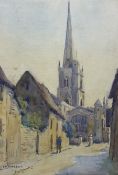 R M Vavasour (British Early 20th century): Church in Oxford