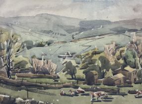 Angus Bernard Rands (British 1922-1985): Cows Grazing - Nidderdale