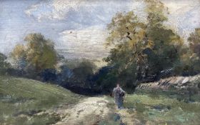 William Manners (British 1860-1930): Figure on Country Path