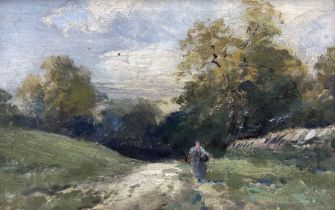 William Manners (British 1860-1930): Figure on Country Path