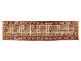 Persian design red ground runner rug