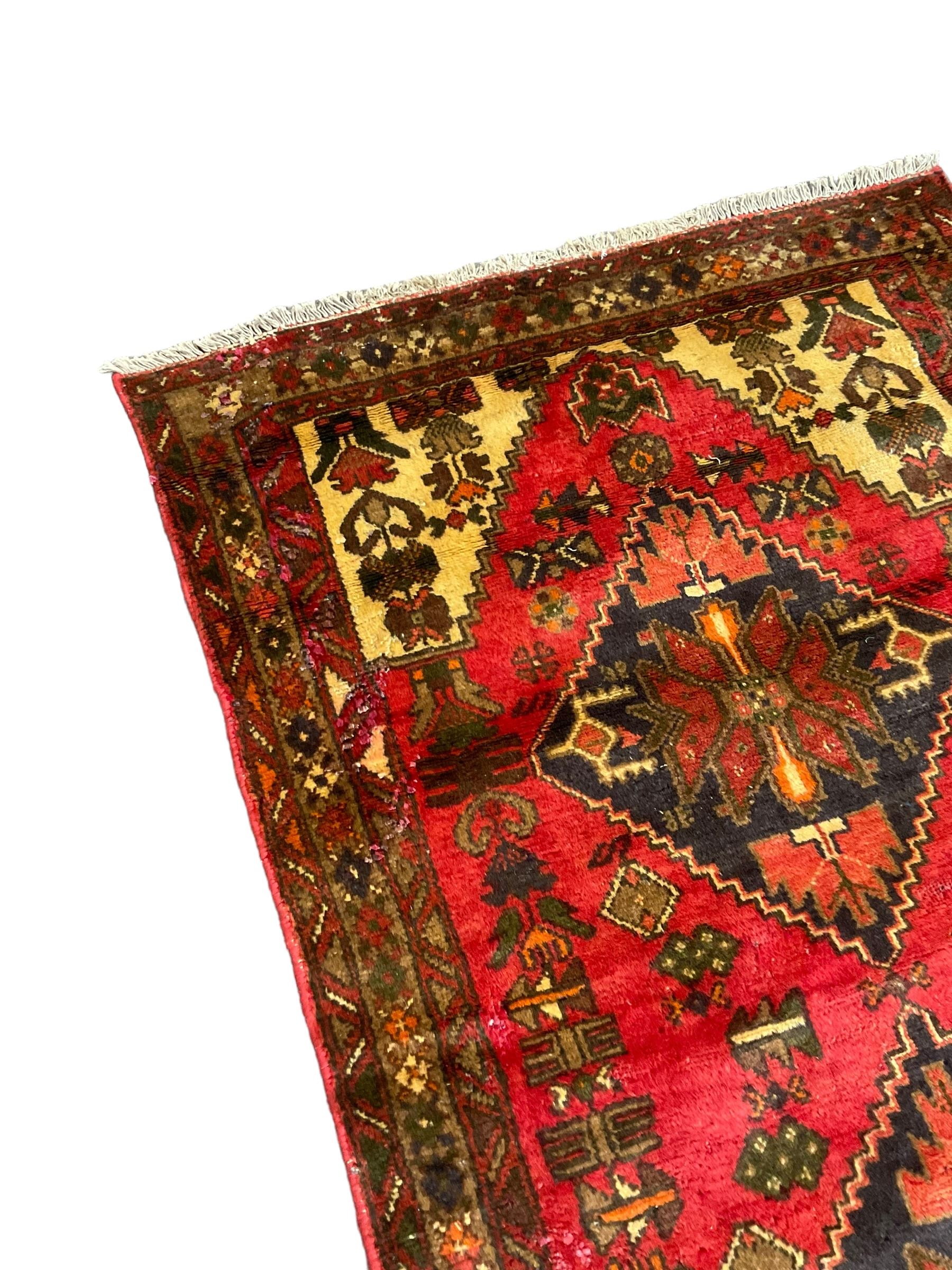 Persian Taleghan red ground rug - Image 3 of 5
