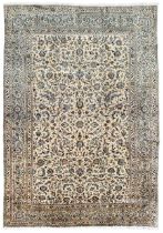 Persian Kashan ivory ground carpet