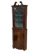 Edwardian mahogany corner cabinet