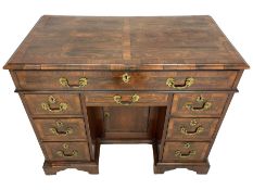 19th century George II design rosewood kneehole desk