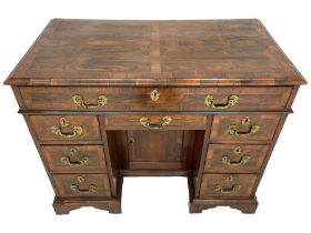 19th century George II design rosewood kneehole desk