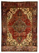 Persian Hamadan red ground rug