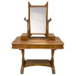 Late Victorian Aesthetic Movement satinwood dressing table