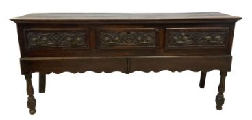 18th century oak dresser base